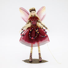 Load image into Gallery viewer, Ruby the Blackberry Fairy – Posable Collectible Fairy with Magnetic Stand | AEER
