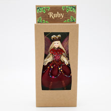 Load image into Gallery viewer, Ruby the Blackberry Fairy – Posable Collectible Fairy with Magnetic Stand | AEER

